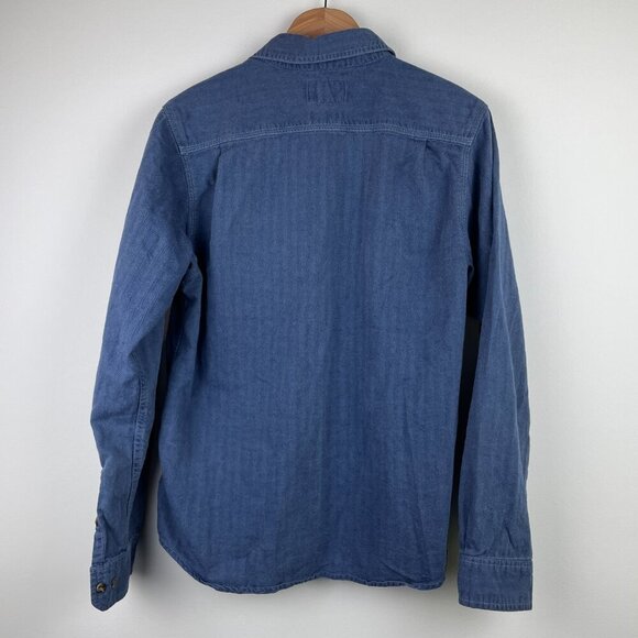 North Face | Women's Blue Twill Long Sleeve Button Up Shirt Medium - Picture 7 of 7
